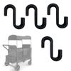Multipurpose Side Hook Compatible with Wonderfold Wagon Durable and Load-Bearing Hook (4pcs)