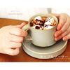 Ceramic Japan Modelato Cup Saucer, Gray, 7.8 fl oz (200 ml)