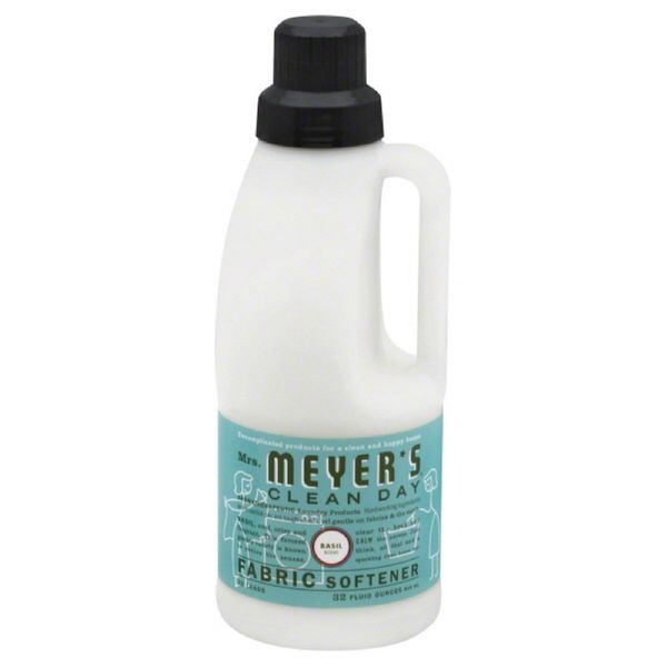Mrs. Meyer's Liquid Fabric Softener, Infused with Essential Oils, Paraben Free, Basil, 32 oz - Pack of 6 (192 Loads)