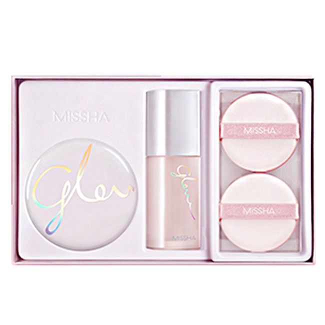 Missha Glow 2 Cover Glow Makeup Cushion No. 21 Vanilla Affordable Set