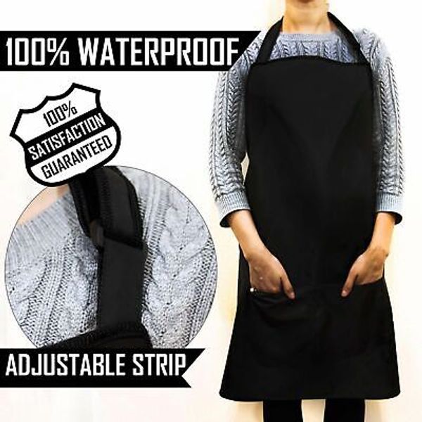 New Waterproof Apron with Pockets HAIRDRESSING SALON Custom Adjustable Unisex