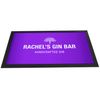 Artylicious Personalised Gin Bar Runner mat - Purple handcrafted Gin, any name, beer runner mat