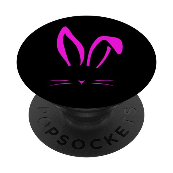 Pink Invisible Bunny Pink Graphic PopSockets Adhesive PopGrip