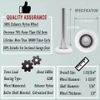10 Pack 2'' Ultra-Quiet Nylon Garage Door Rollers 4” Stem 6200-2RS Do
