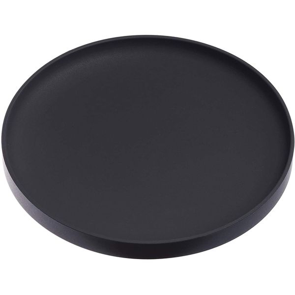 Yamazaki Industries 2539 Sculpted Coaster, Round, Black, Approx. W 3.9 x D 3.9 x H 0.4 inches (10 x 10 x 0.9 cm), Tower, Silicone