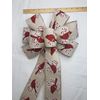 10" Red Cardinal Wired Bow
