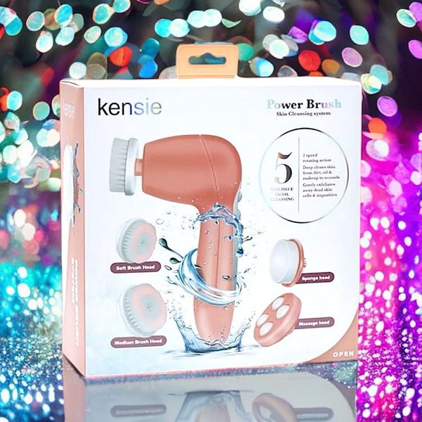 Kensie Beauty - Power Brush Set in CORAL MSRP $49.99 Brand New in Box