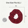 Set of 2 Solid Scrunchies - Burgundy