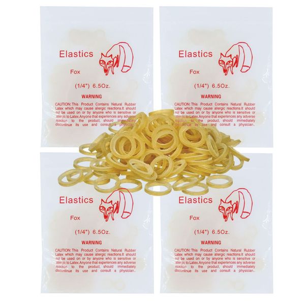 400 pack Orthodontic Elastics Dental Rubber Bands Intraoral Elastic Bands (Heavy, 6.5 Oz, 1/4'' (6.4mm))