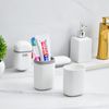 VITVITI White Toothbrush Travel Case, Portable Travel Soap Container Dish Tray, Portable 7.88 inch Toothpaste Travel Toothbrush Holder with Cover for Trip/Bathroom/Camping