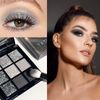 Neyared Smokey Eyeshadow Palette, Glitter Grey Matte Cold Toned Eye Shadow