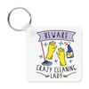 Beware Crazy Cleaning Lady Keyring Key Chain