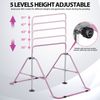 Updated Folding Gymnastics Bar w/ Adjustable Height Junior Expandable Horizontal