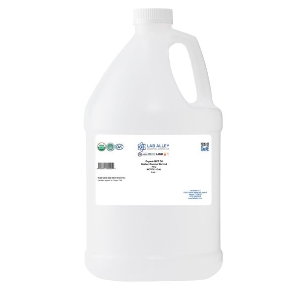 Lab Alley MCT Oil, USDA Organic Coconut, Kosher Certified, Halal, Non-GMO - 1 Gallon