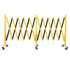16FT Industrial Expandable Barricade Folding Security Gate with Wheels,Retrac.