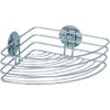 Wenko Turbo Loc Corner Shelf Chrome 26.5 x 20 x 10.5 cm