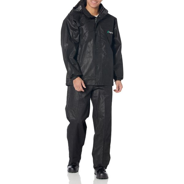 FROGG TOGGS Men's Standard Classic All-Sport Waterproof Breathable Rain Suit, Black Jacket/Black Pants, X-Large