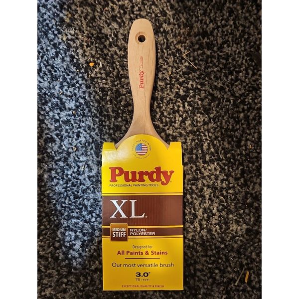 Purdy XL Spring 3" FLAT Medium Stiff PAINT BRUSH Versatile Smooth 144380330