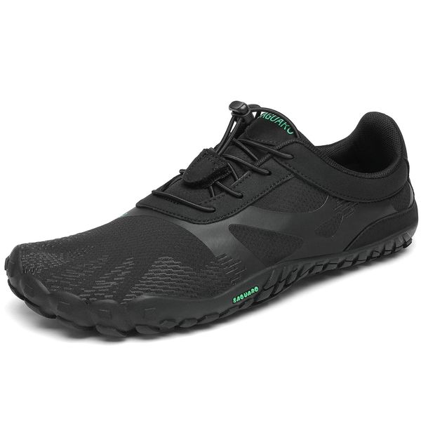 SAGUARO Barefoot Shoes, Fitness Shoes, Portable, Gym Shoes, Training Shoes, Unisex, 8.9 - 11.8 inches (22.5 - 30.0 cm), carbon black