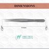Fine Precision Point Tweezers Stainless Steel Lab Forceps for Microscopic Task