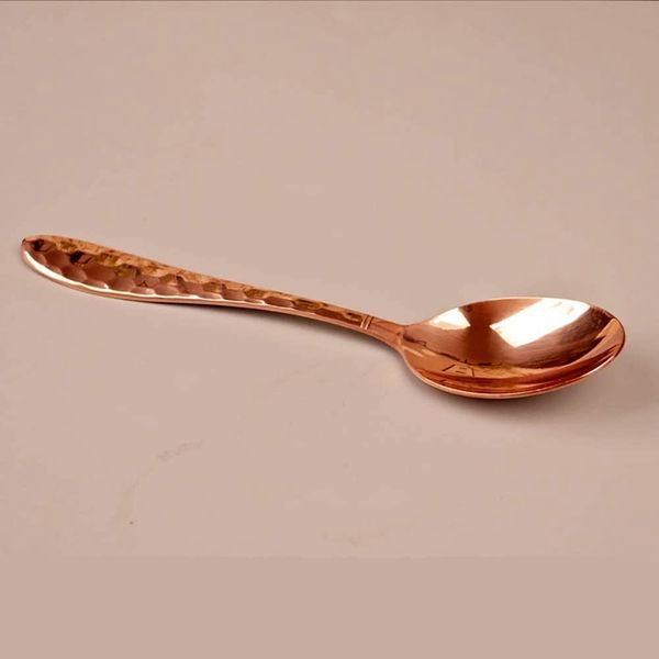 Thick Pure Copper Bowl Chopsticks Spoon Copper Tableware Kitchen Utensils Hotel Supplies Soup Spoon Western Spoon (Bowl + Spoon) (Spoon 17.5 cm)