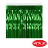 Pkgd 1-Ply FR Metallic Fringe Drape (green) Party Accessory  (1 count) (1/Pkg)