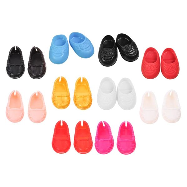 UPKOCH Doll Shoes, 10 Pairs Miniature Shoe Tiny Shoes Plastic Boot Models Doll Dress up Shoes Girl Doll Accessories Doll Sneakers Costume Accessories for 17cm Doll