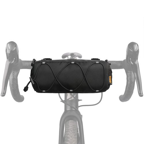 Rhinowalk Handlebar Bag Bicycle, Bicycle Bag Front Handlebar, Bicycle Basket, Mountain Bike, Road Bike, Commuter Shoulder Bag, Professional Bicycle Accessories, Black + Black