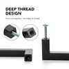 Ravinte 5 Pack 5 Inch Square Cabinet Handles - Matte Black Drawer Pulls for Kitchen Cabinets, Cupboards, Hardware