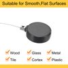 sourcing map 1.8 ft Retractable Cable Lock with Square Patch Remote Control Security Lock with Adjustable Cord Tether Anti Theft for Laptop, TV, 200g, Black