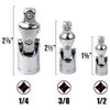 Bestgle 3pcs 1/4" 3/8" 1/2" Universal Joint Impact Socket Wrench Adapter Set