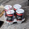 10oz Design Coffee Cups and White Flat Lids Hot Cold Drinks Disposable 150pcs