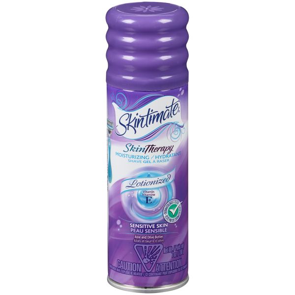 Skintimate Skin Therapy Moisturizing Shave Gel for Women with Vitamin E, Aloe, and Olive Butter, 7 Ounce