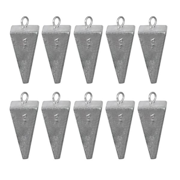 Pyramid Sinkers Fishing Weights Kit Bullet Fishing Weights Sinkers for Ocean Saltwater Surf Fishing Gear Tackle 1oz 2oz 3oz 4oz 5oz 6oz 8oz