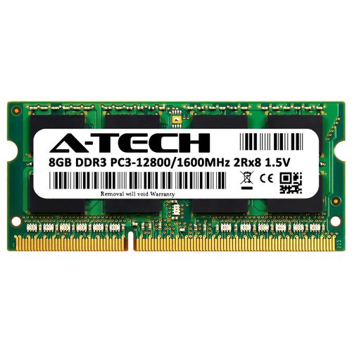 A-Tech 8GB Memory RAM for Lenovo Thinkpad W520 4284 - DDR3 1600MHz PC3-12800 Non ECC SO-DIMM 2Rx8 1.5V - Single Laptop & Notebook