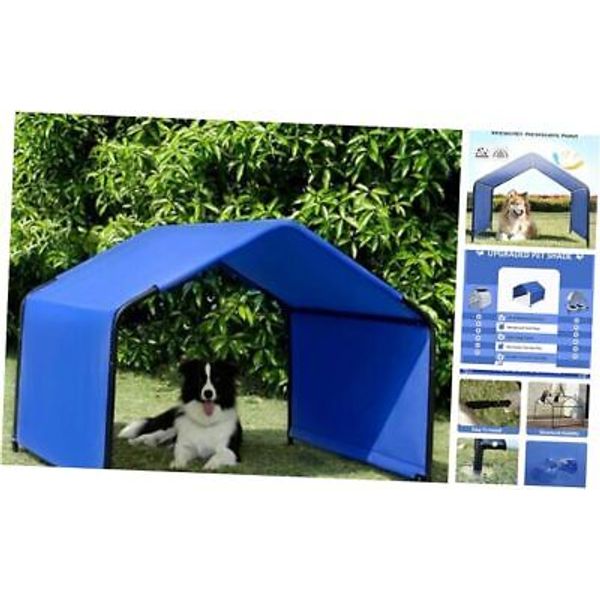 Dog Shade Shelter Outdoor Tent for Large Medium Dogs, 4'x4'x3' Navy Blue