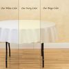 LinenTablecloth 70-Inch Round Polyester Tablecloth Ivory