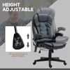 High-Back Vibration Massage Chair, Heating Office Chair, Black