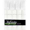 Disposable Heavy Weight White Plastic Salad Forks 192pcs