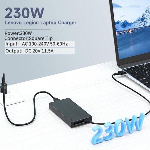 HFLRZZ 230W AC Adapter Charger for Lenovo Legion 5 7 5P C7 S7 Y530 Y540 Y545 Y700 Y720 Y730 Y740 R720 Y900 Y910 Y7000; 4X20E75111 GX20L29347 ADL230NLC3A ADL230NDC3A Laptop Power Adapter Supply