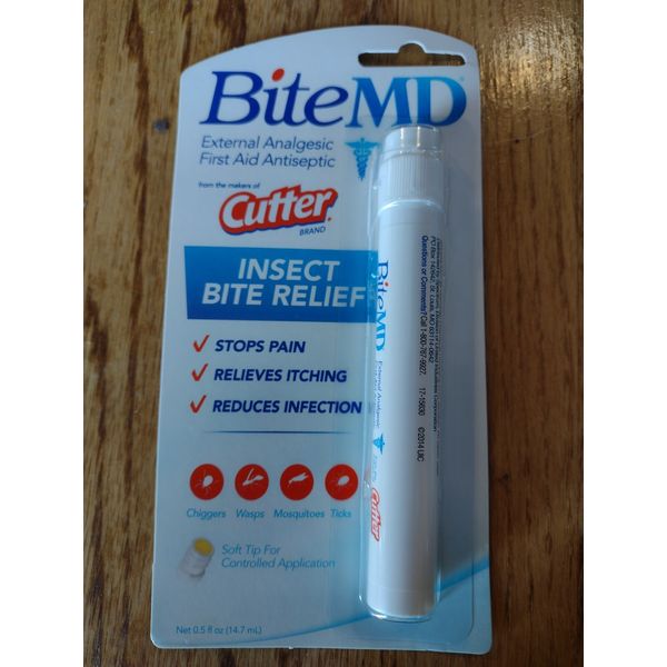 Cutter INSECT BITE RELIEF BiteMD stops pain & itching Soft Tip Applicator NEW!
