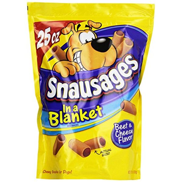 Snausages in a Blanket Dog Snacks Beef and Cheese, 25 oz.