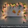 Artificial Flower String Light Fake Rose Vine Floral Indoor Wall Decor 2m/20 LED