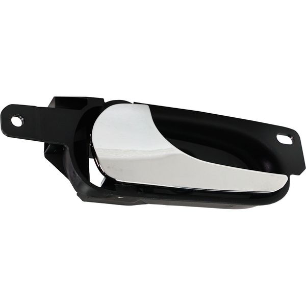 Interior Door Handle For 2006-2011 Lucerne Chrome Lever Blck Bezel Front=Rear LH