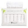 Marmaris Co. Face Wash Cloth, Luxury, Soft Bamboo Washcloths for Your Body and Face, Set of 6 White Washcloths, Face Towels 12x12 Facial Towels, Makeup Remover