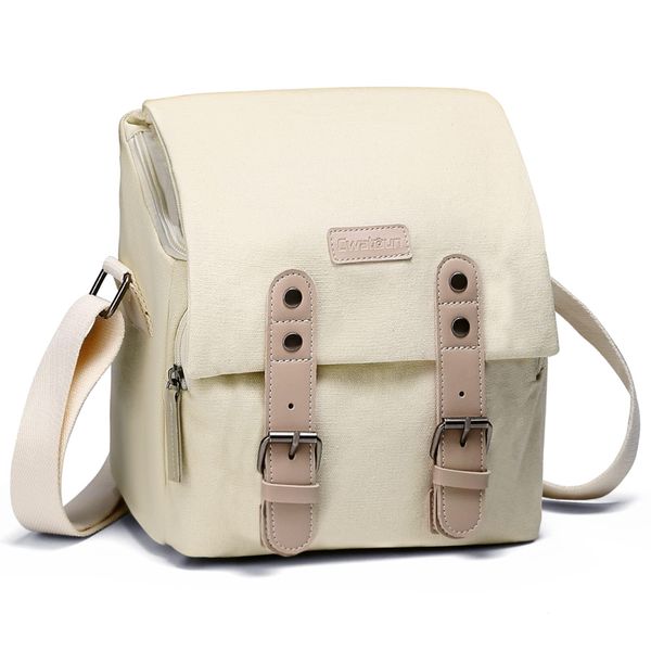 Cwatcun Camera Bag Shoulder, beige, Casual