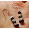 Garnet & Moonstone Sterling Silver Drop Earrings