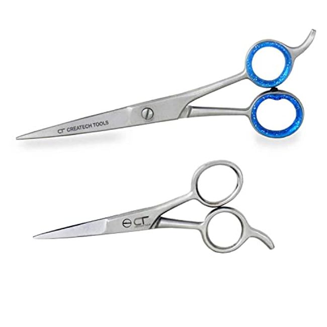 Createch Tools CT Hair Scissors Set 6 inch Hair Cutting and 4 inch