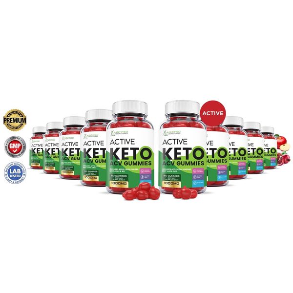 Active Keto ACV Gummies 1000MG Apple Cider Vinegar 600 Gummys