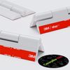 4X White Acrylic Hinges - No Glue Required. Self Adhesive. White Plastic 150mm
